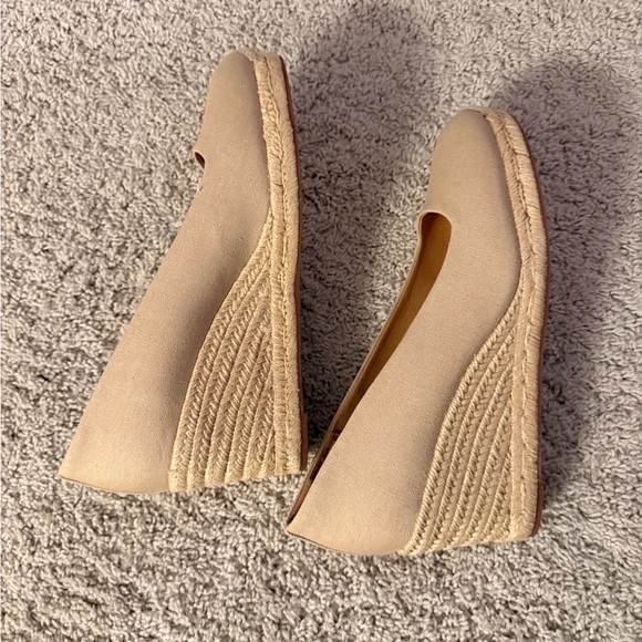 J. Crew Factory Tan Wedge Espadrilles Size 10 - Picture 8 of 9